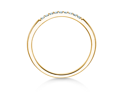 Verlobungsring Unity in 14K Gelbgold mit Diamanten 0,07ct G/SI