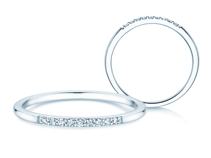 Verlobungsring Unity in 14K Weißgold mit Diamanten 0,07ct G/SI