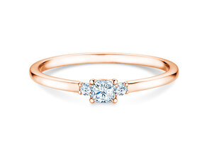 Verlobungsring Vivid Petite Cushion Cut in 9K Roségold mit Diamanten 0,30ct G/SI