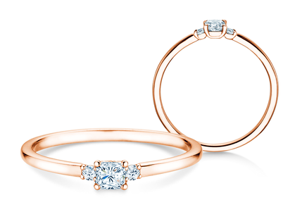 Verlobungsring Vivid Petite Cushion Cut in Roségold