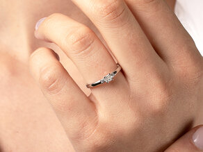 Verlobungsring Vivid Petite Cushion Cut in Platin