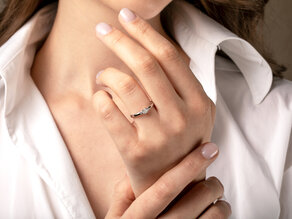 Verlobungsring Vivid Petite Cushion Cut in Platin