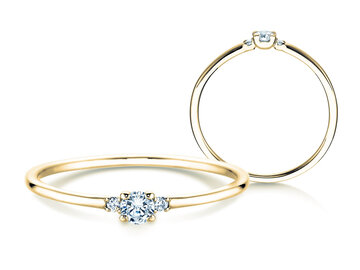 Verlobungsring Vivid Petite Diamond in 9K Weißgold mit Diamanten 0,10ct G/SI