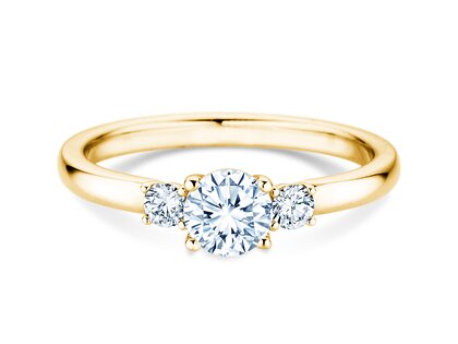 Verlobungsring Vivid Petite Diamond in 9K Gelbgold mit Labordiamanten 0,40ct E/VS