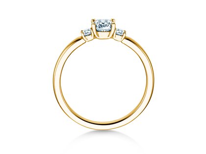 Verlobungsring Vivid Petite Diamond in 9K Gelbgold mit Labordiamanten 0,40ct E/VS