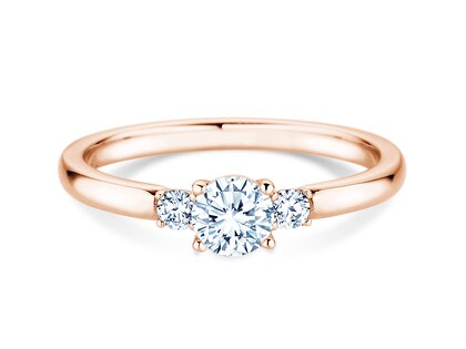 Verlobungsring Vivid Petite Diamond in 18K Roségold mit Labordiamanten 0,40ct E/VS