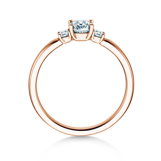 Verlobungsring Vivid Petite Diamond in 14K Roségold mit Labordiamanten 0,40ct