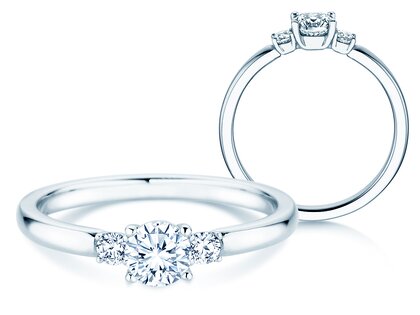 Verlobungsring Vivid Petite Diamond in 9K Weißgold mit Labordiamanten 0,40ct E/VS