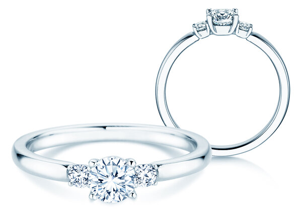 Verlobungsring Vivid Petite Diamond in 9K Weißgold mit Labordiamanten 0,40ct E/VS