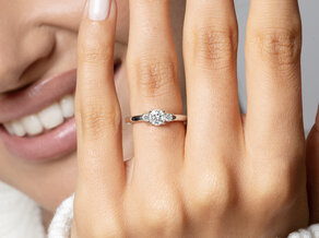 Verlobungsring Vivid Petite Diamond in 18K Gelbgold mit Diamanten 0,50ct G/SI