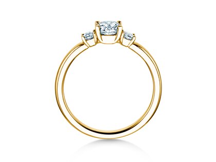 Verlobungsring Vivid Petite Diamond in 18K Gelbgold mit Diamanten 0,50ct G/SI