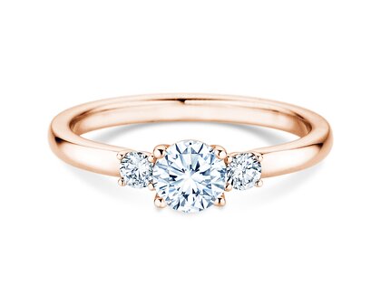 Verlobungsring Vivid Petite Diamond in 9K Roségold mit Diamanten 0,50ct G/SI
