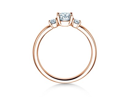 Verlobungsring Vivid Petite Diamond in 9K Roségold mit Diamanten 0,50ct G/SI