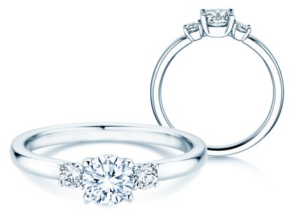 Verlobungsring Vivid Petite Diamond in 18K Weißgold mit Diamanten 0,50ct G/SI