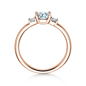 Verlobungsring Vivid Petite Diamond in 18K Roségold mit Diamanten 0,60ct G/SI