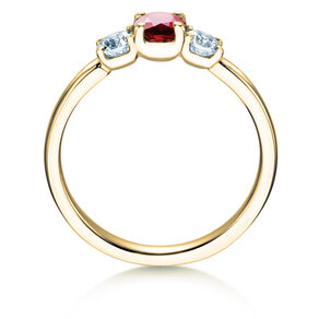 Verlobungsring Vivid Petite in 9K Gelbgold mit Rubin 0,30ct und Diamanten 0,30ct