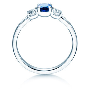 Verlobungsring Vivid Petite in 18K Weißgold mit Saphir 0,30ct und Diamanten 0,30ct