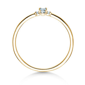 Verlobungsring Vivid Petite Emerald Cut in 14K Gelbgold mit Diamanten 0,10ct G/VS