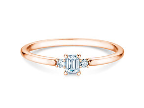 Verlobungsring Vivid Petite Emerald Cut in Roségold
