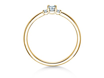 Verlobungsring Vivid Petite Emerald Cut in Gelbgold