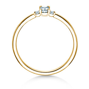 Verlobungsring Vivid Petite Emerald Cut in Gelbgold