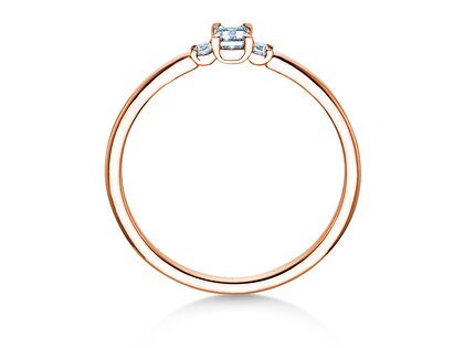 Verlobungsring Vivid Petite Emerald Cut in Roségold