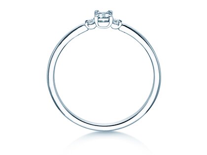 Verlobungsring Vivid Petite Emerald Cut in Platin
