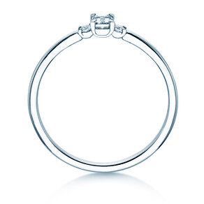 Verlobungsring Vivid Petite Emerald Cut in Platin