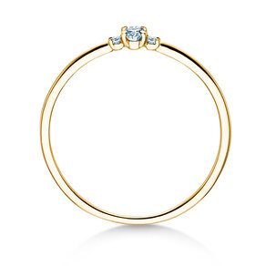 Verlobungsring Vivid Petite Oval Cut in 14K Gelbgold mit Diamanten 0,10ct G/SI