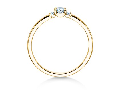 Verlobungsring Vivid Petite Oval Cut in Gelbgold