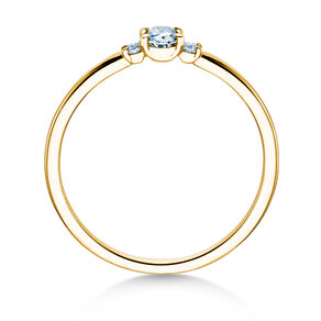 Verlobungsring Vivid Petite Oval Cut in Gelbgold