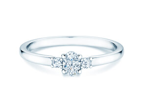 Verlobungsring Vivid Petite Oval Cut in 9K Weißgold mit Diamanten 0,30ct G/SI