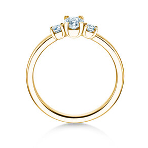 Verlobungsring Vivid Petite Oval Cut in 14K Gelbgold mit Diamanten 0,50ct G/SI