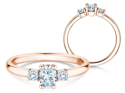 Verlobungsring Vivid Petite Oval Cut in Roségold