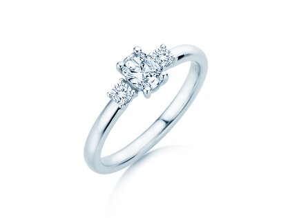 Verlobungsring Vivid Petite Oval Cut in 14K Weißgold mit Diamanten 0,50ct G/SI