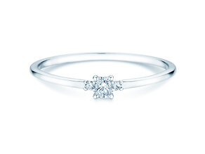 Verlobungsring Vivid Petite Radiant Cut in Platin 950/- mit Diamanten 0,10ct G/SI