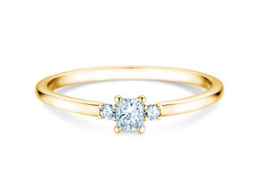 Verlobungsring Vivid Petite Radiant Cut in 9K Gelbgold mit Diamanten 0,31ct G/SI