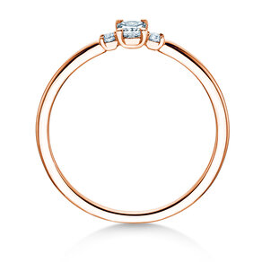 Verlobungsring Vivid Petite Radiant Cut in 9K Roségold mit Diamanten 0,31ct G/SI