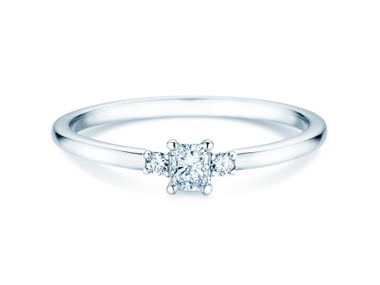 Verlobungsring Vivid Petite Radiant Cut in Weißgold