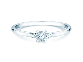 Verlobungsring Vivid Petite Radiant Cut in Weißgold