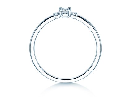 Verlobungsring Vivid Petite Radiant Cut in Weißgold