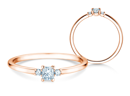 Verlobungsring Vivid Petite Radiant Cut in Roségold