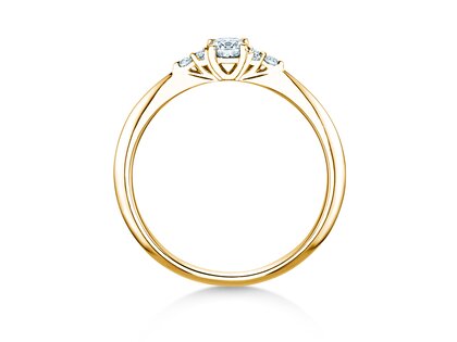 Verlobungsring Vivid Diamond in 14K Gelbgold mit Labordiamanten 0,31ct E/VS
