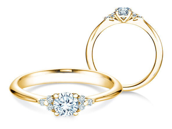 Verlobungsring Vivid Diamond in 18K Gelbgold mit Diamanten 0,43ct G/SI