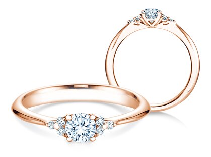 Verlobungsring Vivid Diamond in 18K Roségold mit Diamanten 0,43ct G/SI