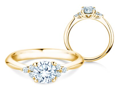Verlobungsring Vivid Diamond in 9K Gelbgold mit Diamanten 1,18ct G/SI