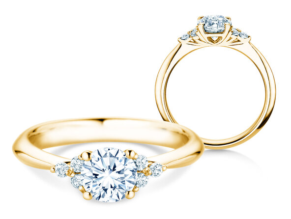 Verlobungsring Vivid Diamond in 9K Gelbgold mit Diamanten 1,18ct G/SI