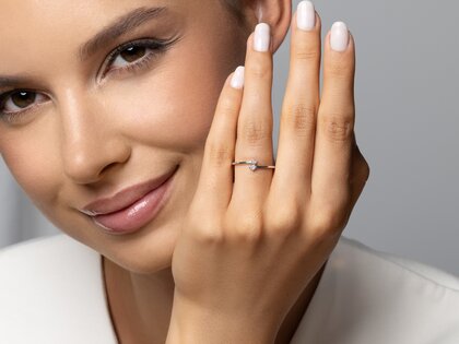 Verlobungsring You & Me Classic in 14K Gelbgold mit Diamanten 0,065ct G/SI