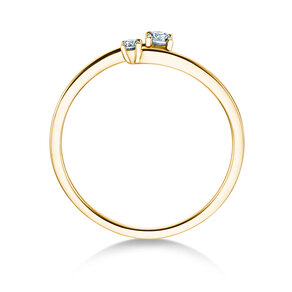 Verlobungsring You & Me Modern in 14K Gelbgold mit Diamanten 0,11ct G/SI