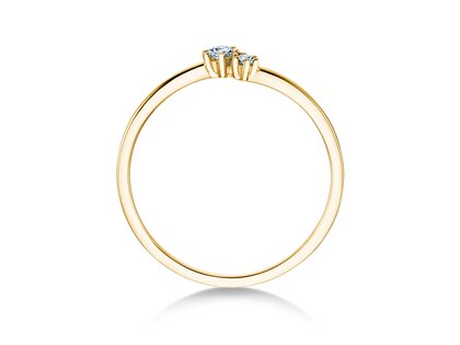 Verlobungsring You & Me Soft in 14K Gelbgold mit Diamanten 0,09ct G/SI